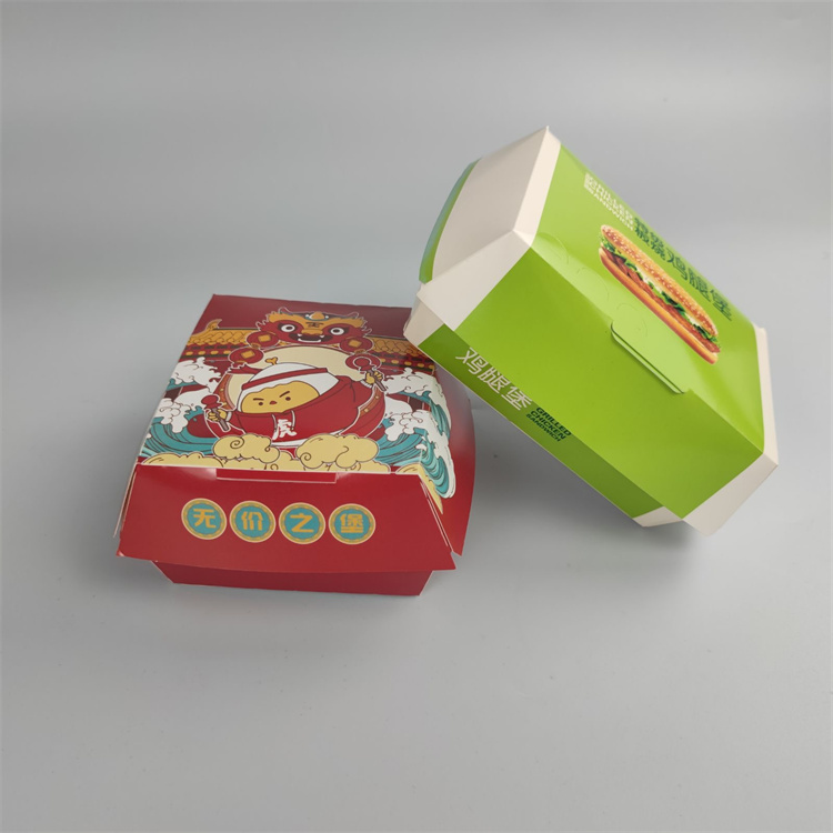 boîte à hamburger en papier cartonné