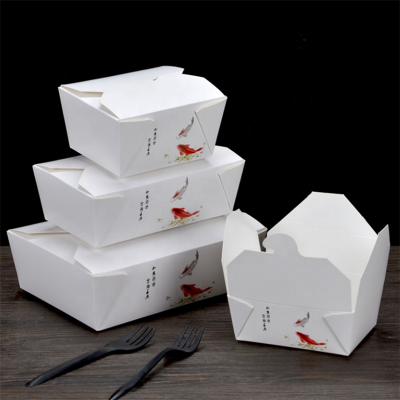 emballage à emporter restauration rapide boîtes en papier blanc