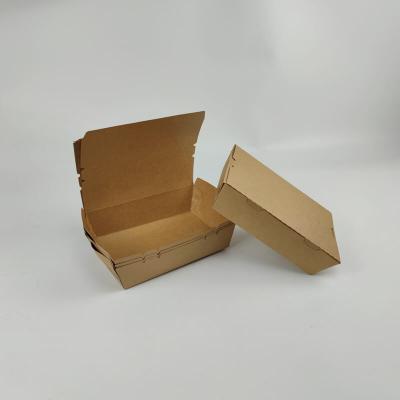 boîtes de casse-croûte de logo fait sur commande de papier kraft biodégradable jetable
