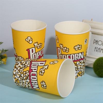seaux à pop-corn en papier réutilisables classiques personnalisés
