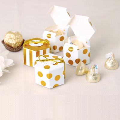 mini boîte cadeau hexagonale boîte d'emballage de chocolat de dessin animé mignon
