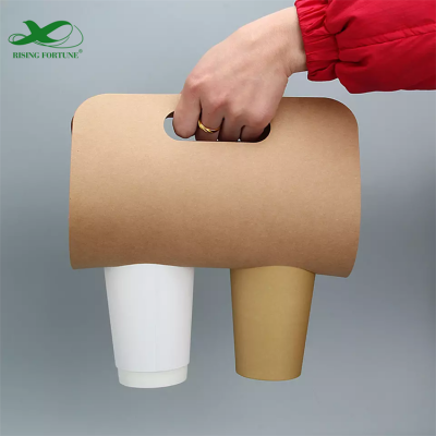 1/2 tasses jetables porte-gobelets en papier carton transporteur avec coutume